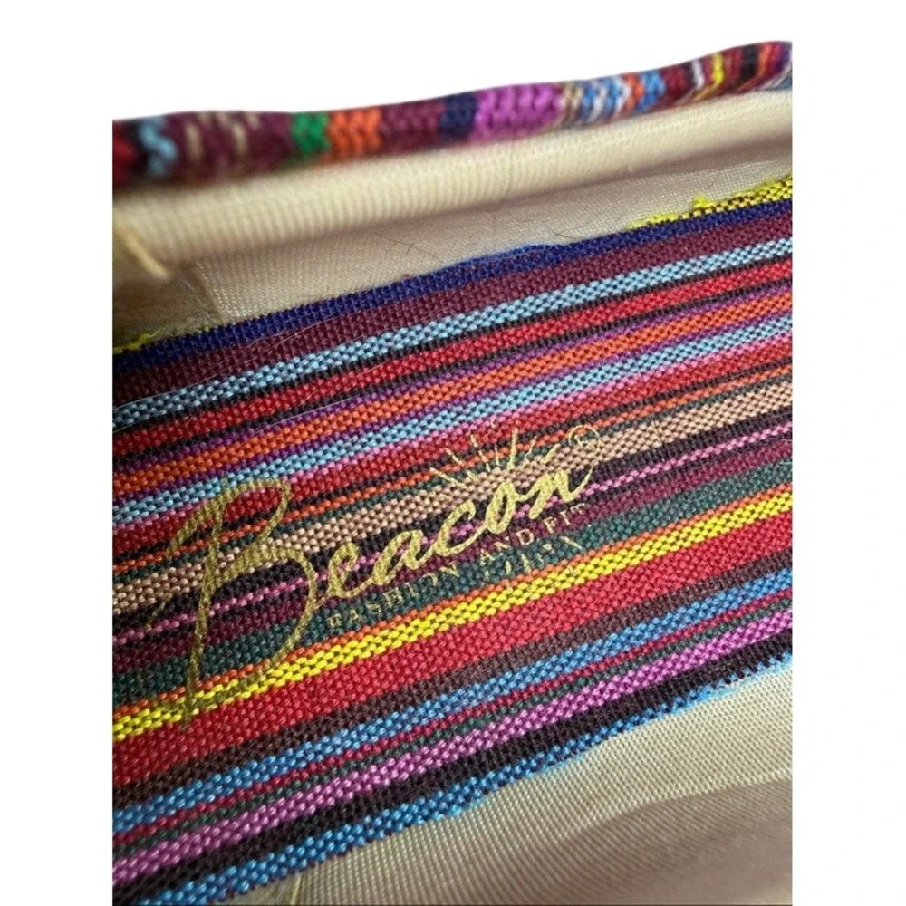 Beacon Espadrilles Women's Bright Multi Color Fabric Striped Boho‎ Slip On 7SS